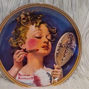 Vintage Knowles Norman Rockwell  "Making Believe on The Mirror"